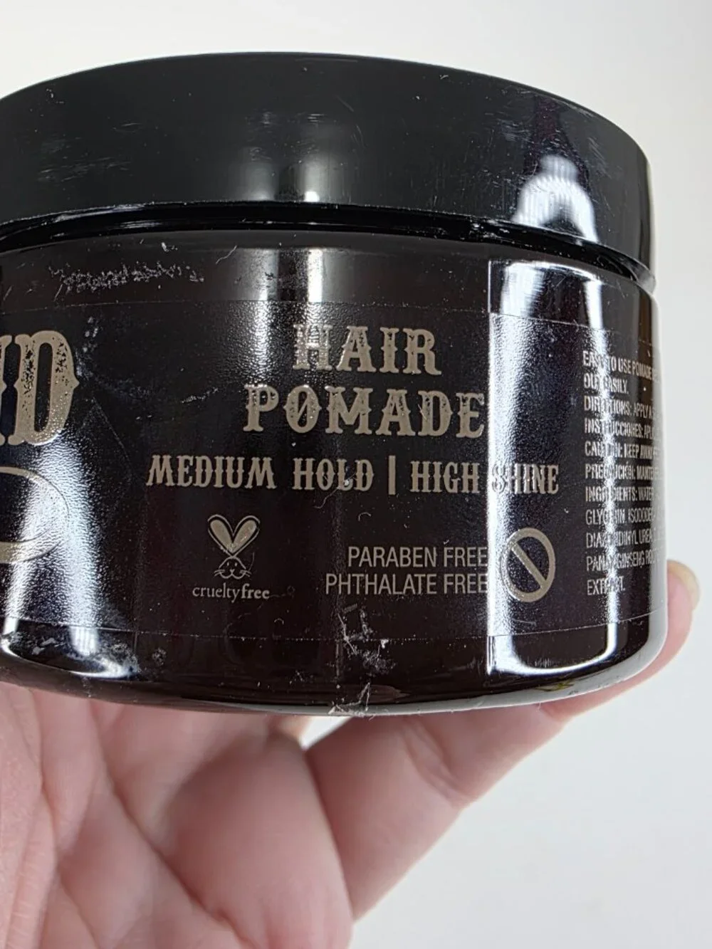 Fix Your Lid Medium Hold Pomade for Men 3.75oz High Shine Water-Based Gel